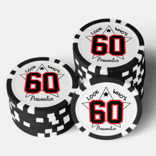 Look Who's 00   00th Birthday - Personalize Poker Chips