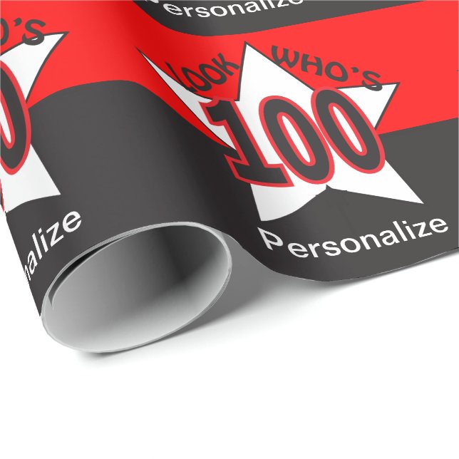 Look Who's 100 | 100th Birthday Wrapping Paper (Roll Corner)