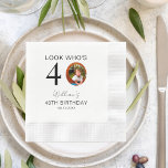 Look Who's 10th 20th 30th 40th 50th 60th Birthday Napkin<br><div class="desc">Look Who's 10th 20th 30th 40th 50th 60th Birthday Napkins</div>