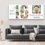 Look Who's 16 Photo Collage 16th Birthday Party Banner<br><div class="desc">Custom 16th birthday banner which you can personalize with a name and some of your favourite photos. The photo template displays your pictures in a photo collage which forms the number 16 as well as one main square picture. The design reads "look who's 16 .. Happy Birthday [your name]".</div>