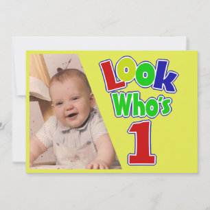 Look Who's 1/ Birthday Invitation