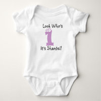 Look Who's 1 Customizable Birthday Tshirt