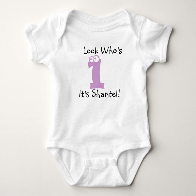Look Who's 1 Customizable Birthday Tshirt (Front)