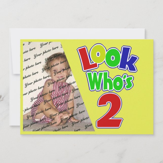 Look Who's 2/ Birthday Invitation (Front)