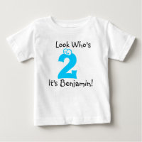 Look Who's 2 Customizable Birthday Tshirt
