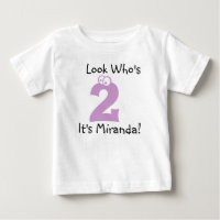 Look Who's 2 Customizable Birthday Tshirt