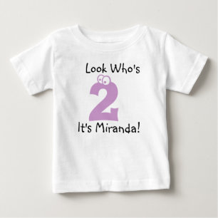 Look Who's 2 Customizable Birthday Tshirt
