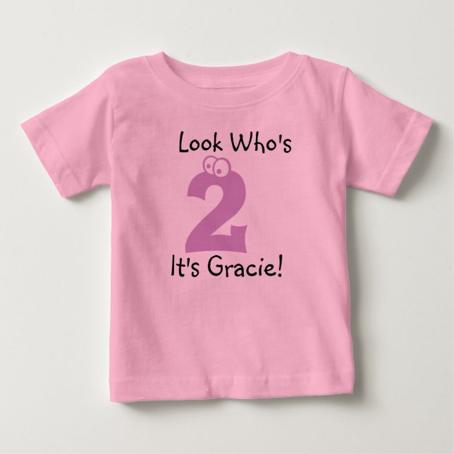 Look Who's 2 Customizable Birthday Tshirt (Front)