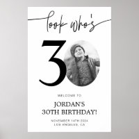 Look Who's 30 Welcome Sign