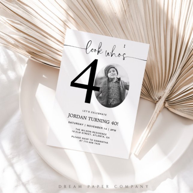 Look Who's 40 | Photo 40th Birthday Invite (Creator Uploaded)
