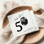 Look Who's 50! Modern Photo 50th Birthday Napkin<br><div class="desc">Embrace a new decade with our 'Look who's 50' Party napkins. Chic, personalized, and designed to spark joy, these napkins are the perfect addition to a memorable birthday celebration. Featuring the portrait of the birthday star, they add a unique touch to the milestone event. Celebrate turning 50 with style and...</div>