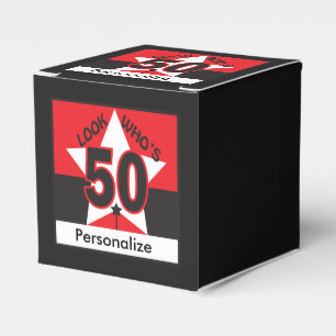Look Who's 50 Years Old   50th Birthday Favor Box