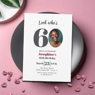 Look who's 60! Birthday Party Photo Invitation