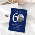 Look Who's 60 | Navy 60th Birthday Invite<br><div class="desc">Celebrate your milestone 60th birthday with timeless style using this navy blue Look Who’s 60 invitation! Featuring a sleek, modern design this blue invitation is perfect for those who prefer simplicity with a touch of elegance. Fully customizable, you can easily add your party details to create a personal and sophisticated...</div>
