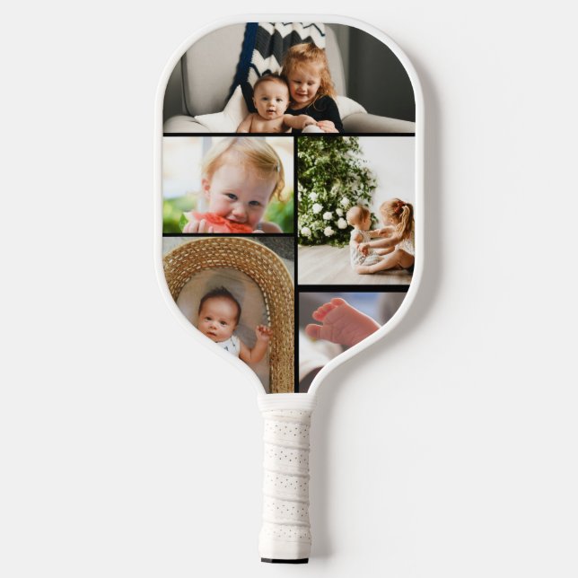 look who's 70 Customizable Photo Collage  Pickleball Paddle (Back)