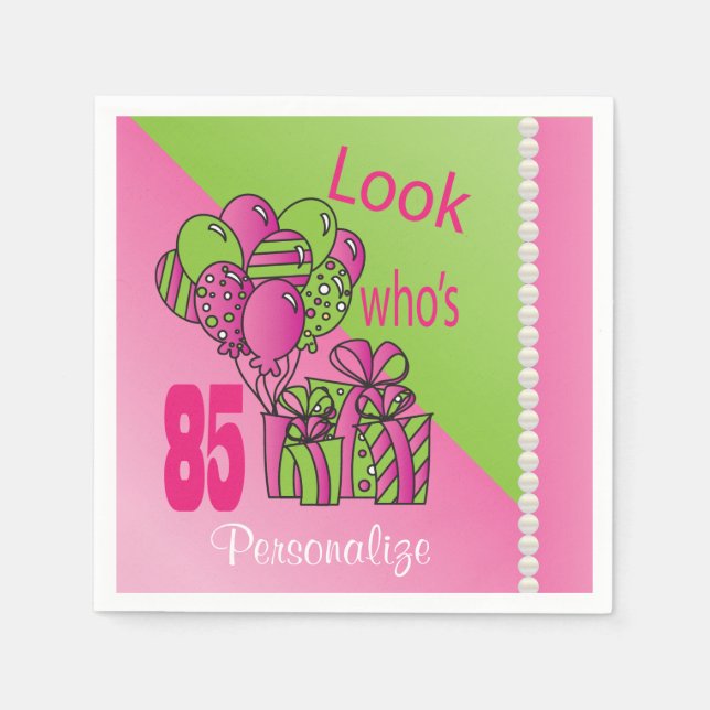 Look Who's 85 | 85th Birthday Napkin (Front)