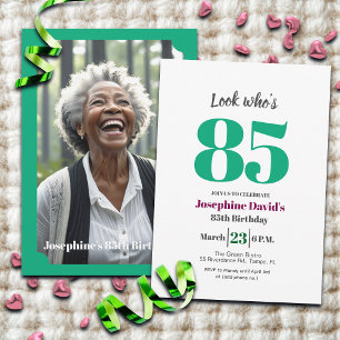Look who's 85! Birthday Party Photo Invitation