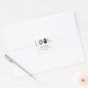 Look Who's Graduated Photo Frame Graduation  Square Sticker