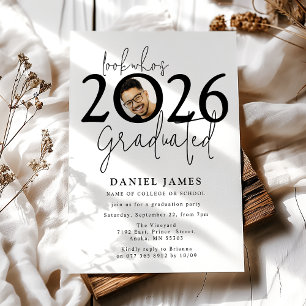 Look who's Graduated Photo Graduation Party Invitation