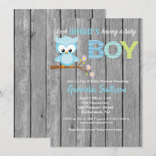 Look Who's Having a Baby Boy Baby Shower Card