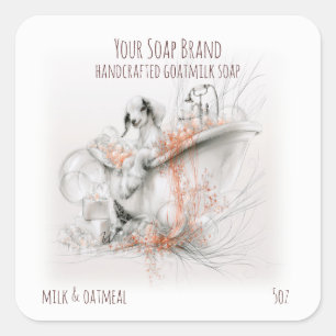 Look Whos Taking a Bath Goatmilk Soap Label