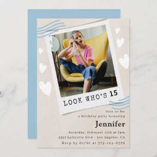 Look who's turning 15th birthday invitations