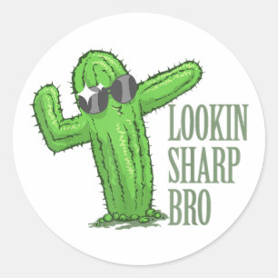 Lookin Sharp Bro Classic Round Sticker