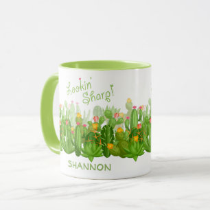 Lookin' Sharp Desert Cactus Blossom   Personalized Mug