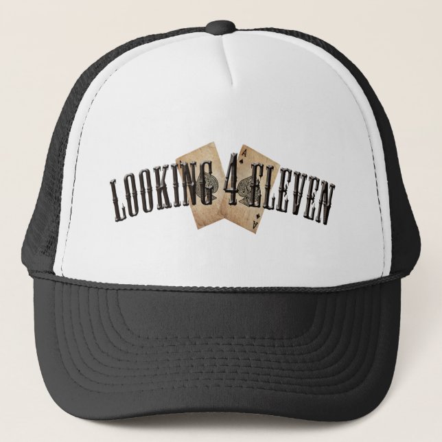 Looking 4 Eleven Logo Trucker Hat (Front)