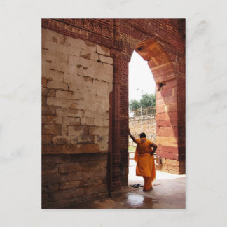 looking at india postcard