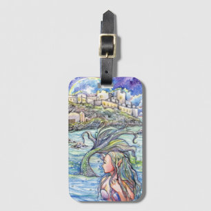 Looking Back Fantasy Mermaid Art Luggage Tag