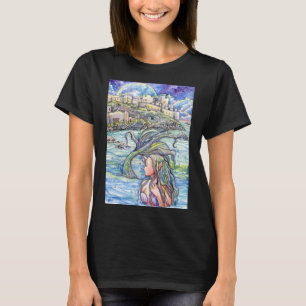 Looking Back Fantasy Mermaid Art T-Shirt