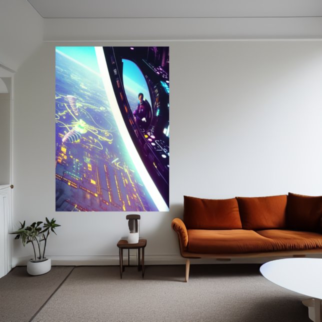 Looking down on the planet | AI Art Poster (Creator Uploaded)