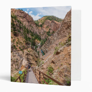 Looking Down Seven Falls Stairs 3 Ring Binder