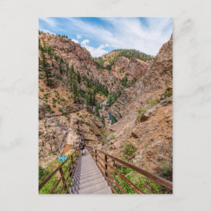 Looking Down Seven Falls Stairs Postcard