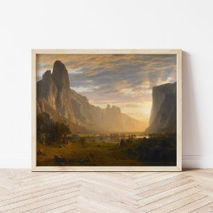 Looking Down Yosemite Valley   Albert Bierstadt Poster
