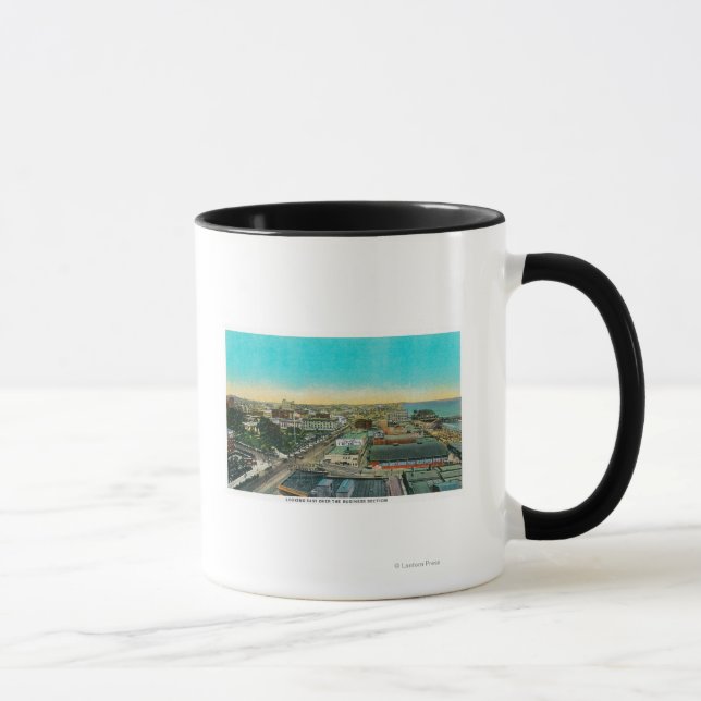 Looking East over Business Section, Long Beach Mug (Right)