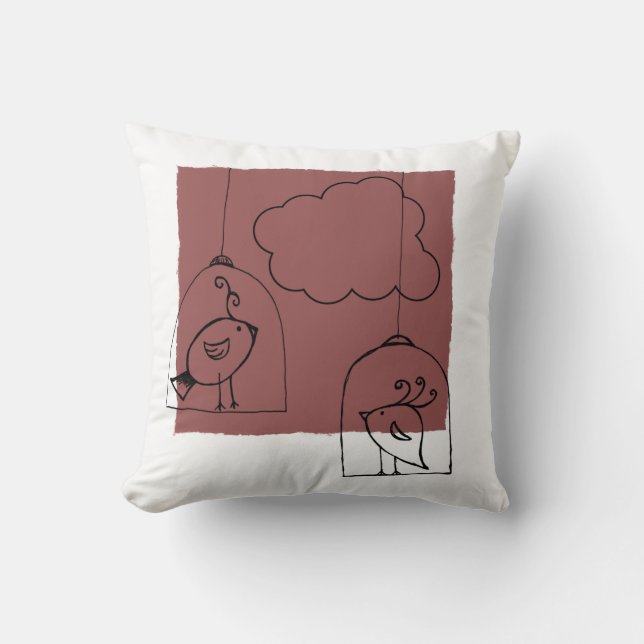 Looking for freedom throw pillow (Front)