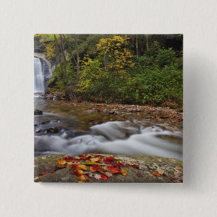 Looking Glass Falls in the Pisgah National 2 Inch Square Button