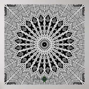 Looking Glass Mandala Poster