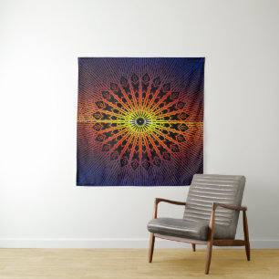 Looking Glass Mandala ( Rainbow ) Tapestry