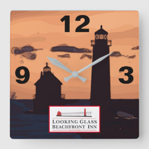 LOOKING GLASS SQUARE WALL CLOCK