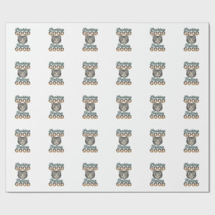 Looking Good Feline Good Vintage Cat Design_1 Wrapping Paper