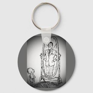 Looking in the Mirror Keychain