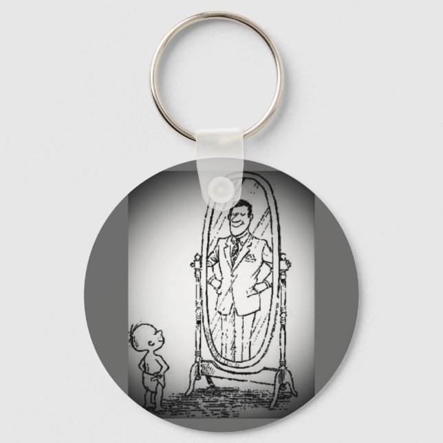 Looking in the Mirror Keychain (Front)