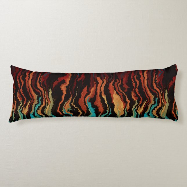 Looking into the Fire abstract Body Pillow (Front)