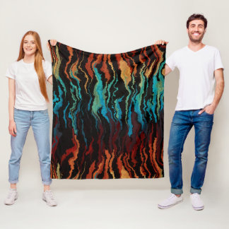 Looking into the Fire abstract Fleece Blanket