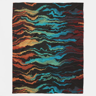 Looking into the Fire abstract Fleece Blanket