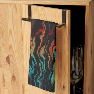Looking into the Fire abstract Kitchen Towel
