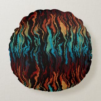 Looking into the Fire abstract Round Pillow